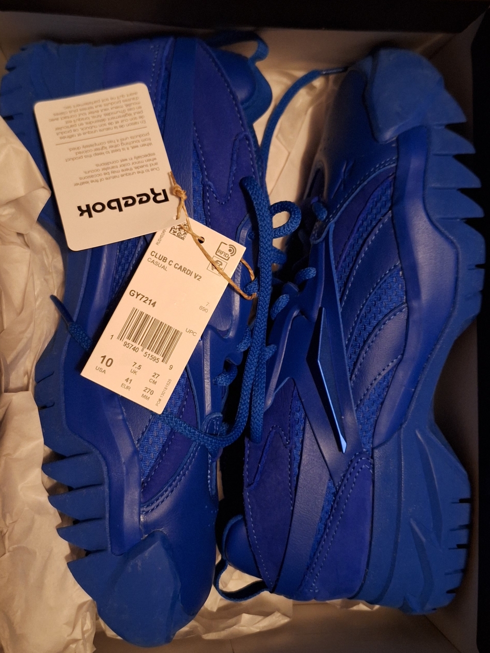 Reebok Club C Cardi V2 Chunky Sneakers - Electric Blue